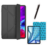 Apple iPad Air 4 ve Air 5 Uyumlu Smart Cover Tablet Kılıfı Ekran Koruyucu Kalem Set