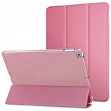 Apple iPad 5 ve 6 Nesil Uyumlu Smart Cover Arkası Şeffaf Tablet Kılıfı