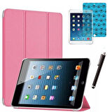 Apple iPad 5 ve 6 Nesil Uyumlu Smart Cover Tablet Kılıfı Ekran Koruyucu Kalem Set