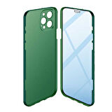 Apple iPhone 12 Pro Uyumlu 360 Derece Tam Kaplayan Cam Kapak Kılıf