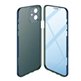 Apple iPhone 11 Uyumlu 360 Derece Tam Kaplayan Cam Kapak Kılıf