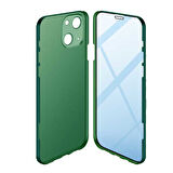 Apple iPhone 13 Uyumlu 360 Derece Tam Kaplayan Cam Kapak Kılıf