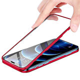 Apple iPhone 13 Mini Uyumlu 360 Derece Tam Kaplayan Cam Kapak Kılıf