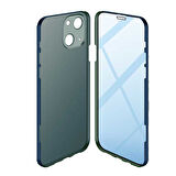 Apple iPhone 13 Mini Uyumlu 360 Derece Tam Kaplayan Cam Kapak Kılıf
