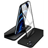 Apple iPhone 13 Mini Uyumlu 360 Derece Tam Kaplayan Cam Kapak Kılıf