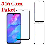 Huawei Y8P Uyumlu Tam Kaplayan 3D Seramik Nano Cam Ekran Koruyucu 3 lü Paket