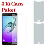 Samsung Galaxy A3 2016 Temperli Kırılmaz Cam Ekran Koruyucu 3 lü Set