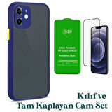 Apple iPhone 12 Uyumlu Montreal Kılıf Ve Tam Kaplayan Cam Set