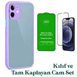 Apple iPhone 12 Uyumlu Montreal Kılıf Ve Tam Kaplayan Cam Set