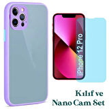 Apple iPhone 12 Pro Uyumlu Montreal Kılıf Ve Nano Cam Ekran Koruyucu Set