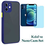 Apple iPhone 12 Uyumlu Montreal Kılıf Ve Nano Cam Ekran Koruyucu Set