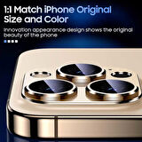 Apple iPhone 12 Pro Max Uyumlu Camera Lens Koruyucu - Ekru