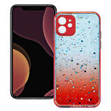 Apple Iphone 12 Simli Şeffaf Sert Slikon Kılıf