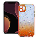 Apple Iphone 11 Pro Simli Şeffaf Sert Slikon Kılıf
