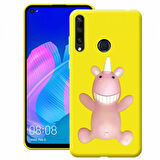 Huawei P40 Lite E Uyumlu Cartoon Silikon Telefon Kılıfı