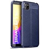Huawei Y5P Deri Görünümlü Firo Silikon Kılıf