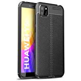 Huawei Y5P Deri Görünümlü Firo Silikon Kılıf