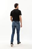 Erkek Regular Fit Mavi Jean Pantolon