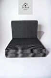 Çok Amaçlı Minder Yatak - Sünger Yer Yatağı (70x180cm kalınlık 8cm) Akustik Küçük Siyah