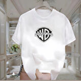 Warner Bros Baskılı Beyaz Oversize Erkek Tshirt