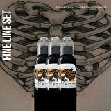 Fine Line Mini 3'lü Set - World Famous Ink Dövme Boyası - 1 oz