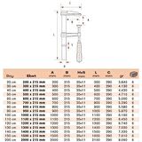 BULUT Uzun Çeneli İşkence 60 cm - 600x215 mm