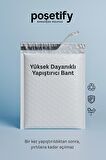 Balonlu Beyaz Kargo Poşeti 18x23+5 cm | 140 gr Bantlı Patpatlı Kargo Poşeti | 5’li E-Ticaret Poşeti