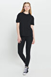 %100 Pamuk Oversize Fit Bol Kesim Bisiklet Yaka Basic Tişört