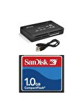 SANDİSK 1 GB COMPACT  FLASH  HAFIZA KARTI - USB 2.0  CF KART OKUYUCU