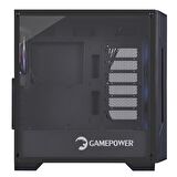 GamePower Savagis ATX 4* ARGB ARGB Fan Temper Cam Gaming RGB Kontrolcüsü ve Uzaktan Kumanda Siyah Kasa