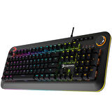 GamePower Starscream 60M RGB Kırmızı Switch 60 Milyon İngilizce Q USB Suya Dayanıklı Optik Mekanik Gaming Klavye