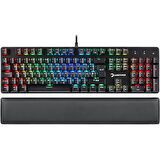 GamePower Ogre RGB 60M Blue Switch Almanca Q USB Mekanik Gaming Klavye