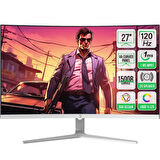 GamePower Vivid F20 27'' 1500R Curved RGB Beyaz 120Hz 1ms FHD Va Panel 2x2W Speaker Gaming Monitör (Sıfır Ölü Piksel Garantili)