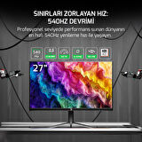 GamePower Lucid S60 27'' 0.5ms 540Hz Flat Fast IPS FHD RGB Pivot Speaker Gaming Monitör (Sıfır Ölü Piksel Garantili)