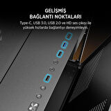 James Donkey Stark S800 4xARGB Temperli Cam 750W 80+ Bronze ATX Siyah Gaming (Oyuncu) Kasa