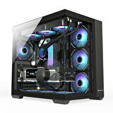 GamePower Warcry Prism 4xARGB Fan 650W Temperli Cam ATX Gaming (Oyuncu) Kasa