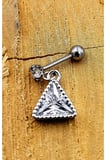 Çelik Zirkon Taşlı Piercing
