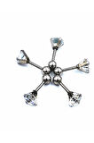 Renkli Taşlı Çelik 5 Adet Kaş Tragus Piercing