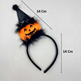 Halloween Cadılar B Taç Bal Kabağı Ponponlu Şapkal