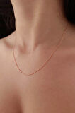 14 Ayar Altın Rose Topçuk Zincir 1.00 mm