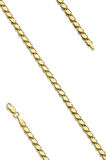 14 Ayar Altın Pullu Bileklik 4 mm