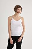 DeFacto Pamuklu İnce Askılı Beyaz İç Atlet-Fall in Love M6858AZ24SPWT34