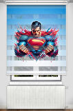 Superman Baskılı Zebra Stor Perde - Dijital Baskılı Zebra Perde