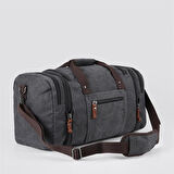 ÇÇS 40232 Genişleyebilir Kanvas Seyahat Çantası Valiz Siyah