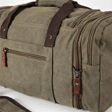 ÇÇS 40232 Genişleyebilir Kanvas Seyahat Çantası Valiz Yeşil