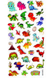 Sticker Kabartmalı Stiker Defter, Planlayıcı Etiket (Ldg030)-17x9 cm- Dinozor