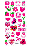 Sticker Kabartmalı Stiker Defter, Planlayıcı Etiket (Ldg021)-17x9 cm- Kalp Tavşan
