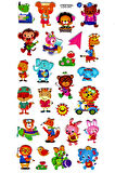 Sticker Kabartmalı Stiker Defter Planlayıcı Etiket (Ldg047)-17x9 cm- Parti Hayvanlar