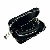 Hakiki Deri Otomobil Anahtarlığı Araba Anahtar Kılıfı Siyah