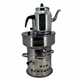 Paslanmaz 304 Çelik 7 litre Demlikli Semaver